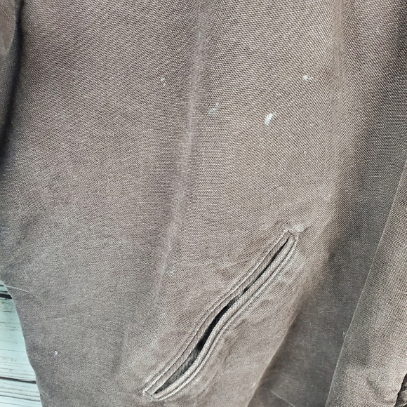 Carhartt Men's 3XL Brown Fleece Sherpa Lined Hooded Duck Canvas Jacket Coat - Picture 6 of 14